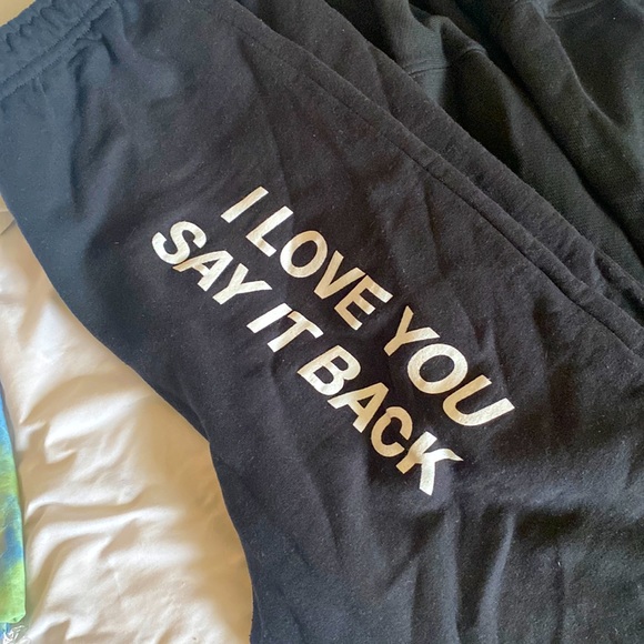 LONELY GHOST Pants - I love you say it back sweat pants